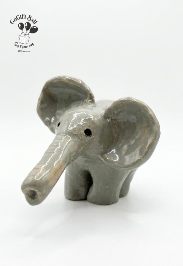 Pottery Handmade Elephant - collectible