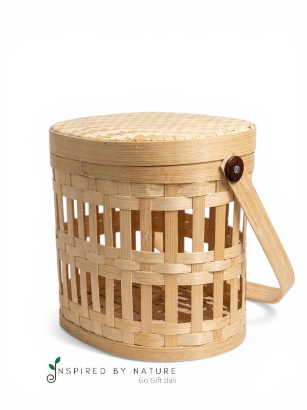 Bamboo Basket with Handle - Preorder