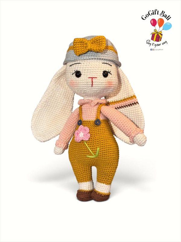 Bunny Knitting Doll